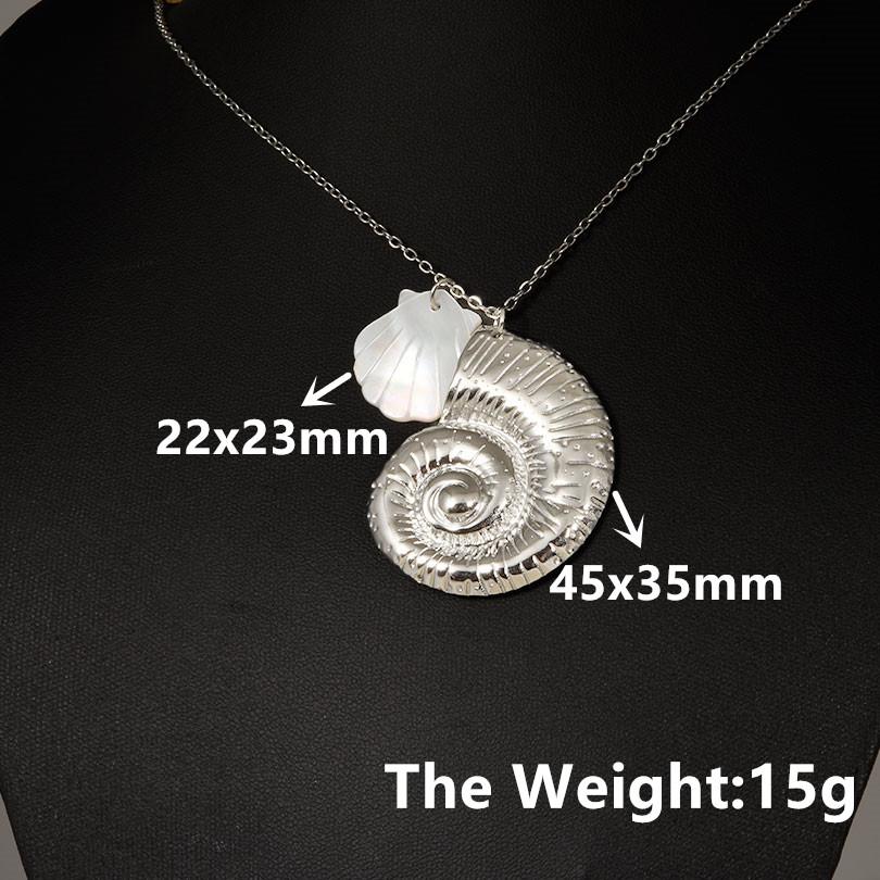 1Pc Stainless Steel Animal Starfish Turtle Octopus Seahorse Pendant Necklaces Vintage Summer Conch Shell Women Collar Jewelry