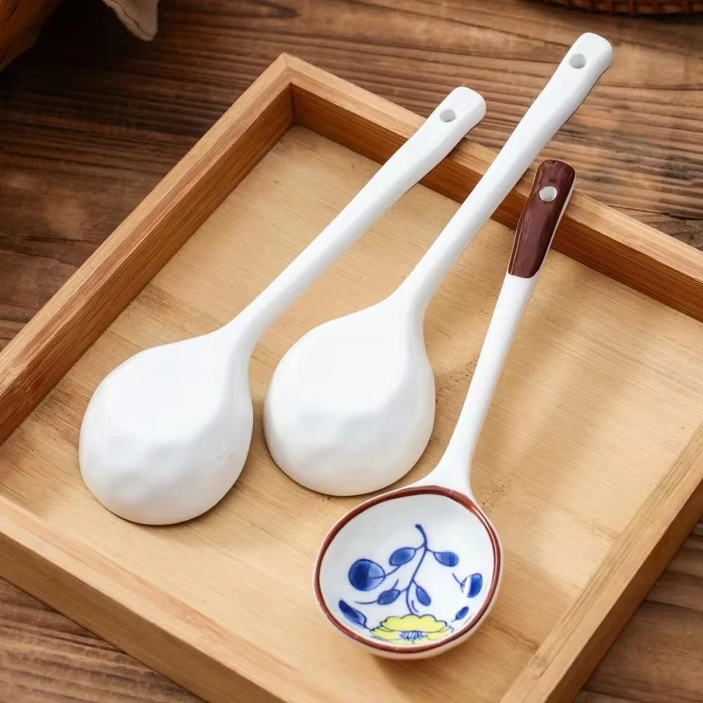 Japanese Style Dessert Spoon Heat-resistant Ramen Miso Soup Spoon Friend