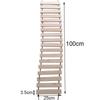 Wall Mounted Cat Activity Center Sisal Cat Climbing Ladder Wood Cat Bridge with Scratching Surface Wall Cat Furniture for Cats