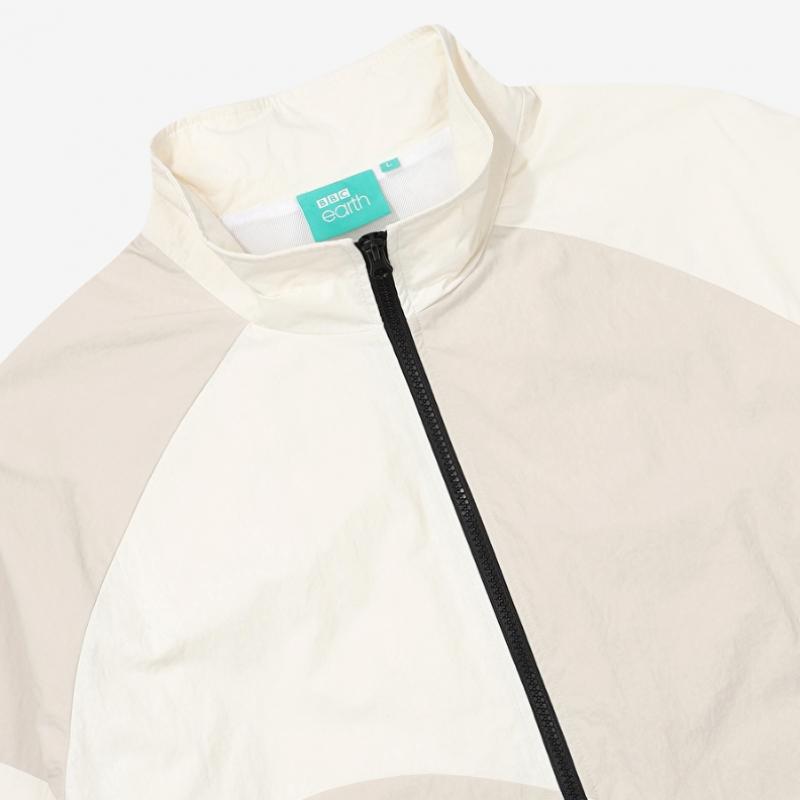 Bbc Earth Windbreaker Checkerboard  Ivory 
