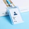 Double-Sided Transparent ID Card Holder with Lanyard for Student IDs and Bus Cards