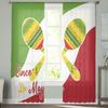 Mexico Cinco De May Celebrate Tulle Curtain Home Office Window Decor Bedroom Kitchen Balcony Modern Sheer Curtain