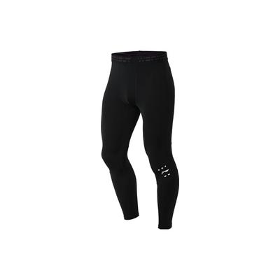 Calças de Compressão para Treino Série Fitness Li Ning Estampa de Logotipo Calças Masculinas Preto AULT493-1