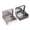 1Pc Frosted Household Iron Storage Box Metal Box Tin Plated Container Empty Hinged Lid Small Empty Storage Box