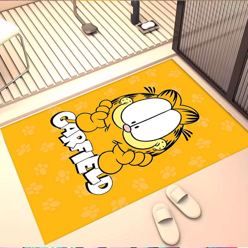 Garfield Print Rug, Washable Floor Carpet, For Entryway Dorm Laundry Room Office Study, Home Decor Birthday Christmas Gift