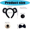 4Pcs Hair Hoops Set with Bear Themes Costume Headband Nose for Themed Performances Photography and Role Play Event