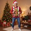 Men's Christmas Sweater Neck Knit Print Pullover for Fall and Winter