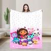 Gabby  flannel blanket cute cartoon design soft blanket for the bedroom camping cosy bedspread sofa bed cover