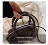 Women's 2025 Large Capacity Korean Fashion Shoulder & Crossbody Bag - Casual Retro Solid Color Handbag