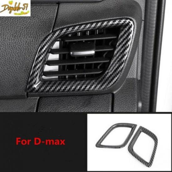 Fits For Isuzu D-Max Dmax   Carbon Fiber Side Air Outlet Vent Cover Trim