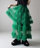 Japanese Style Spring/Summer Women's A-Line Midi Skirt with Anti-Exposure Hand-Stitched Three-Layer Net Yarn