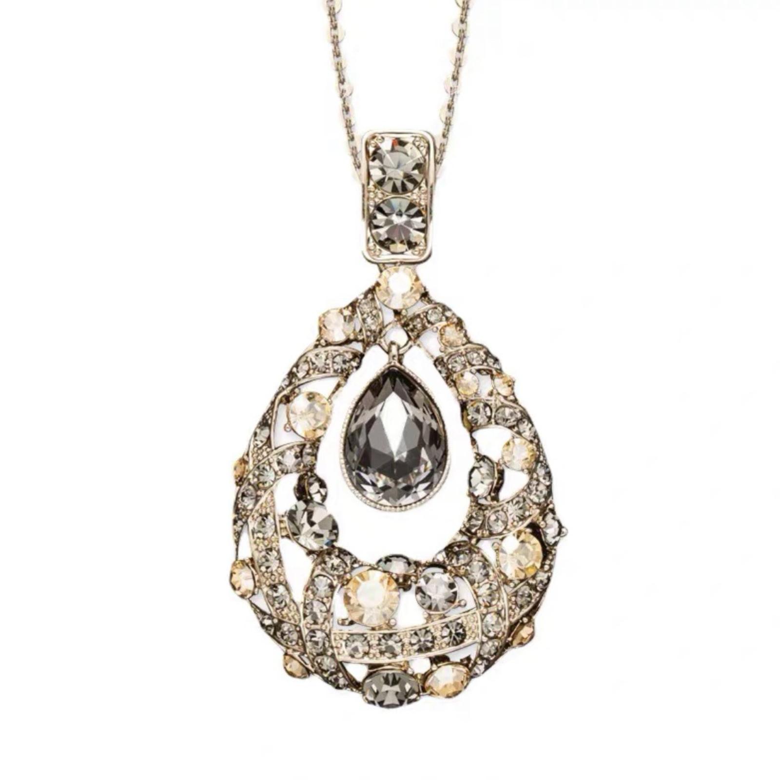 

Модная цепочка для свитера с кристаллами и бриллиантами в виде капель воды One Size