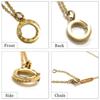 Pair Necklace Surgical Stainless Steel Diamond Gold Infinity Present Gift Close to Me Pair Accessory be engraved [Lover's] SN11-059-060 [Cannot -