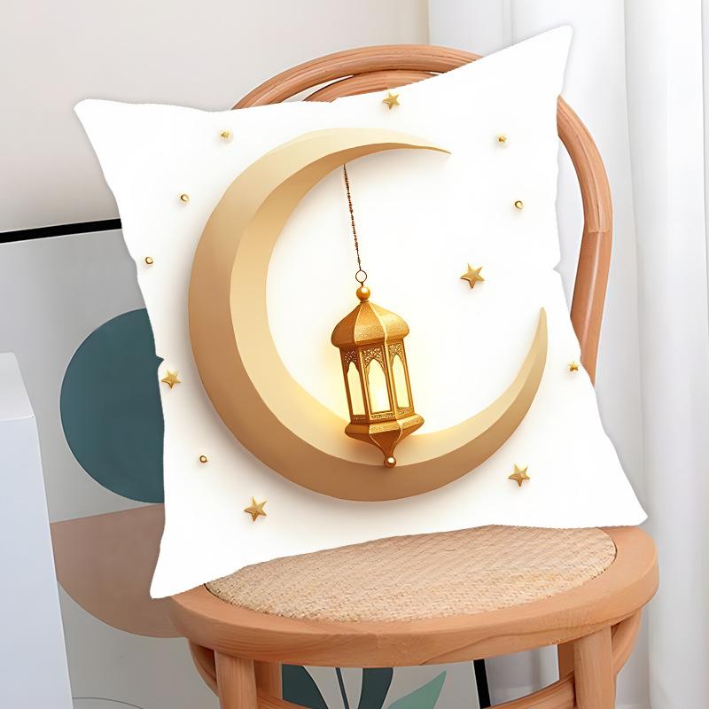 New Golden Moon Pillow Cover Ethnic Festival Decoration Printed Cushion Home Sofa Pillow