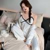 2025 Women's Lace Camisole Island Velvet Pajama Set - Sexy Pure Desire, Autumn/Winter Collection
