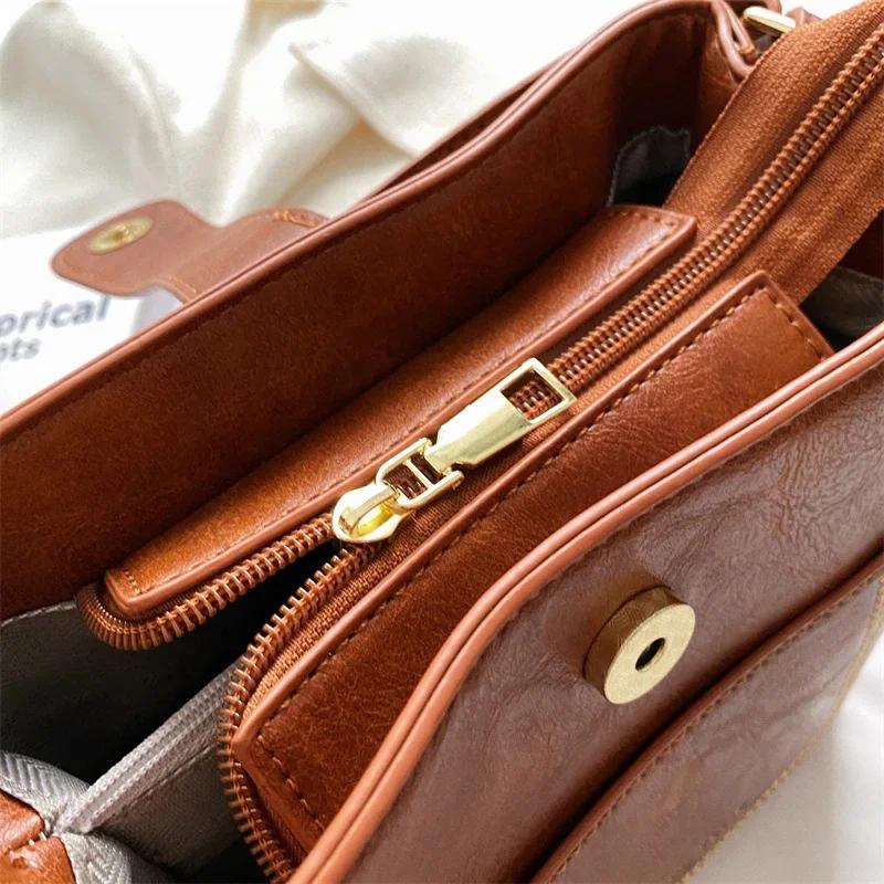 New Popular Design Bag for Women Autumn and Winter Shoulder Strap Crossbody Bag Retro Versatile Portable Bucket Bag