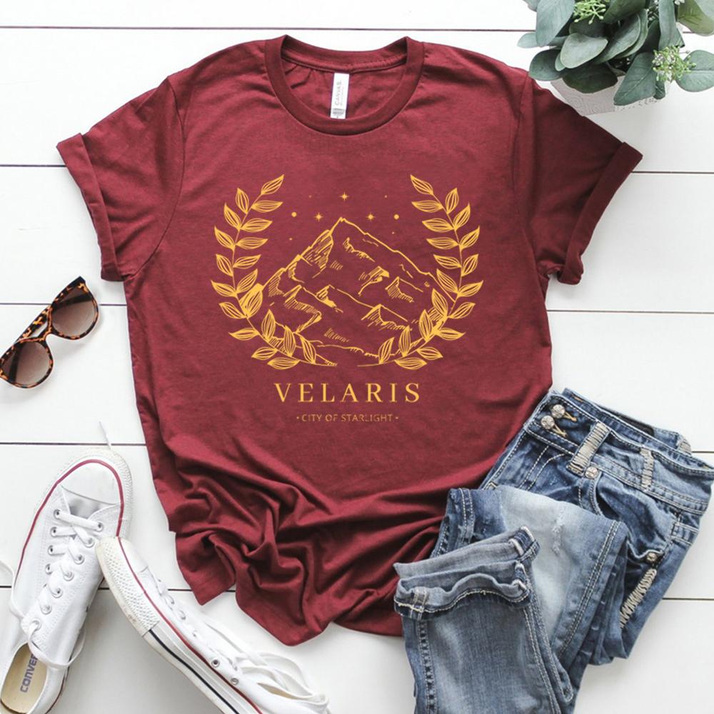 2025 Velaris Tshirt Night Court fourth wing Sarah J Maas Acotar Shirt Throne of Glass SJM Book Lover Shirts Bookish Fans GIFT