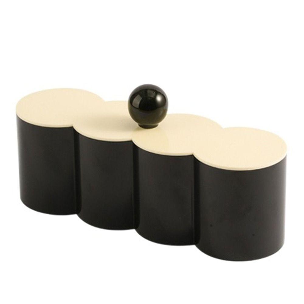 

Милая пластиковая коробка для зубочисток, пыленепроницаемая с крышкой, коробка для косметических дисков, уникальные органайзеры в скандинавском стиле, офисная коробка чёрный