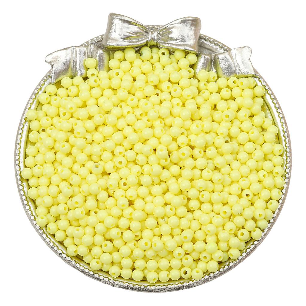 Ručně vyráběný náramek Korálky 3/4mm Akrylové Plné barvy Kulaté korálky Korálky Ručně vyráběné DIY Ruční korálkový náramek Volné korálky Šperkařské doplňky
