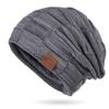 9875 Autumn/Winter Fleece-Lined Multi-Color Wool Knit Pullover Hat - Cozy Fashion for Women