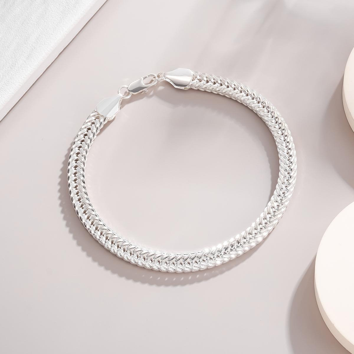 

Изысканный золотой браслет 6 мм мужской боковой браслет Изысканный ювелирный покрытый 18-каратным золотом мужской боковой браслет 410C202341200 серебряный