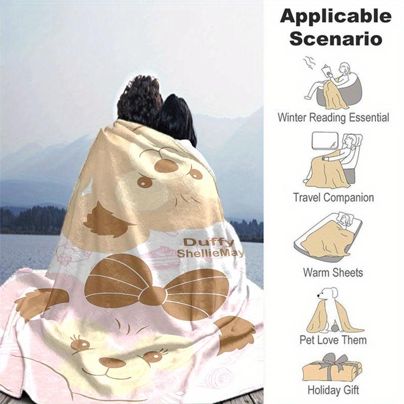 1pc, Duffy and Friends (5) Home Decor Flannel Blanket, Perfect Gift for Bedroom, Living Room, Travel, Camping, Car, Beach, Office Nap, Ideal Sofa Thro