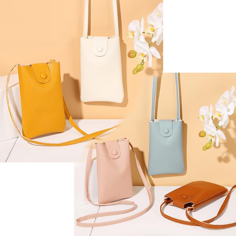 Casual Woman Mobile Phone Bag Crossbody Solid Small Shoulder Bag Hasp Summer Designer Bag Ladies Clutch Bags and Purses