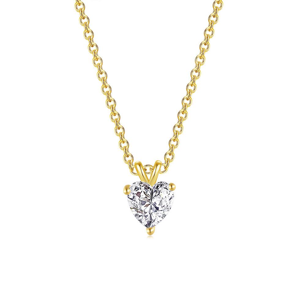 Waterdrop Crystal Pendant Necklace for Women Korean Fashion Gold Color Geometric CZ Choker Chain On Neck Accessories Jewelry