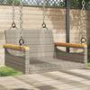 VidaXL Swing Grey 63x62x40 Cm Braided Resin, Hanging Chair, Swing Seat, Rattan Hanging Chair, Chair 368162