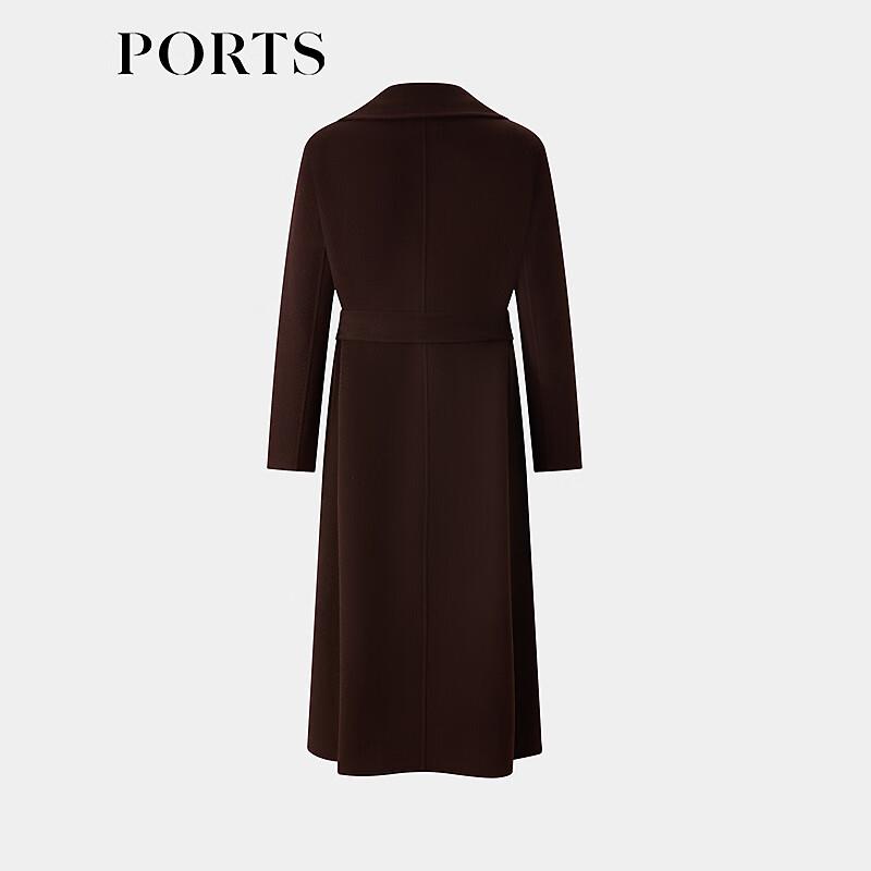 Ports Women's Chestnut Brown Double-Faced Wool Coat