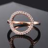 ZHOUYANG Ring For Women Summer Circle Personality Sweet Gift Rose Gold Color All Size Fashion Jewelry R843 R844