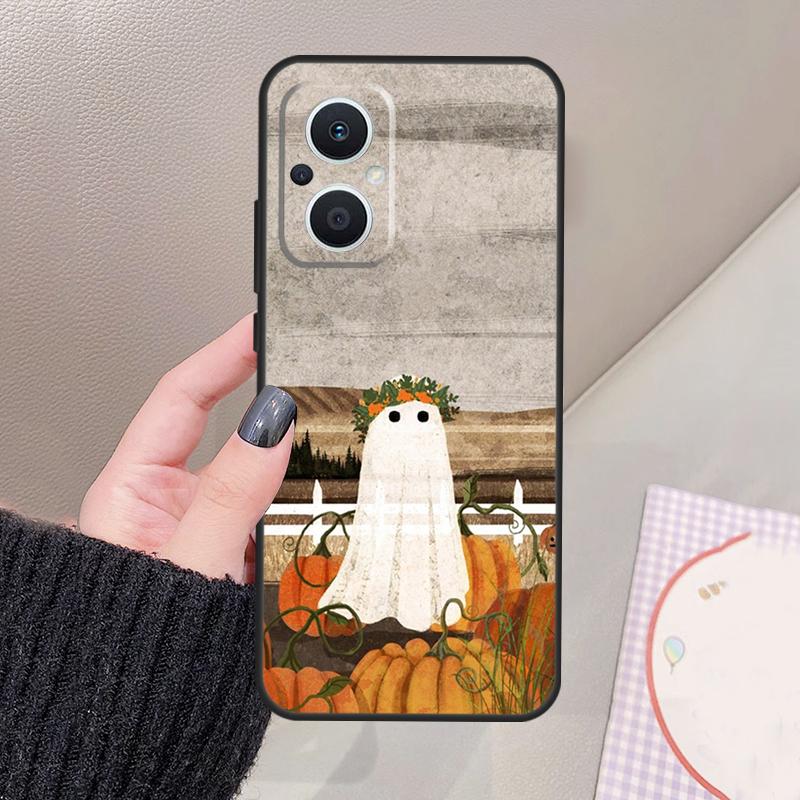 There's A Ghost Funda For OPPO Reno 12 F 11F 13F 14F 10 11 13 14 Pro 7 8 Lite OPPO Find X8 X6 X5 X9 Pro Case