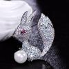Blucome Cute Animal Fox Brooch Imitation Brooches Pin Copper Jewelry For Women Clothes Shirt Coat Scarf Accessories