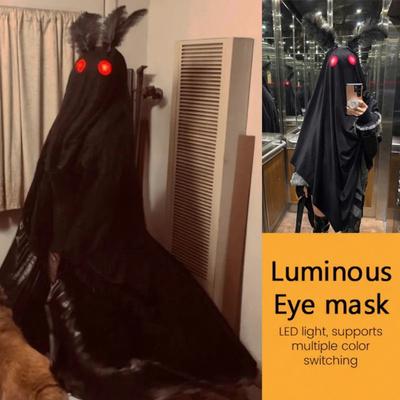 Mothman Cosplay Kostüm Halloween Kapuzenumhang für Männer Frauen Erwachsene