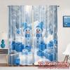 2pcs,Curtains Cute Snowmen Winter Gifts Minimalist Chic Curtains Versatile Durable Polyester Curtains Holiday for Bedroom &