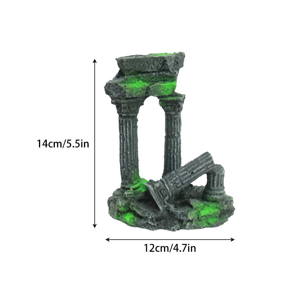 

Environmentally Friendly Resin Simulated Ancient Roman Column Castle Ruins Decoration Fish Tank Aquarium Decorative Ornaments Landscaping Decoration