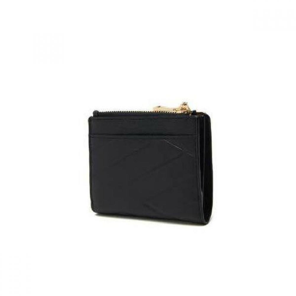 Daks Black Leather Dd Logo Bi Fold Zipper Wallet Dcwa2f417bkcarlisle Modern