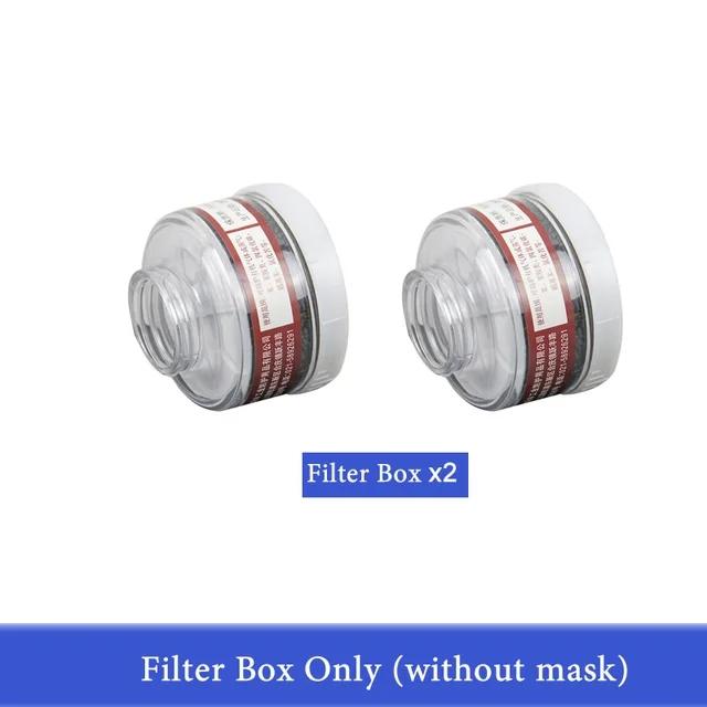 Schwarze 87-Chemikalien-Vollgesichts-Atemschutzmaske aus Gummi PA-1-Filterbox für Pestizid-Malerei-Sprüharbeiten, Sicherheitsvorbeugungsmaske