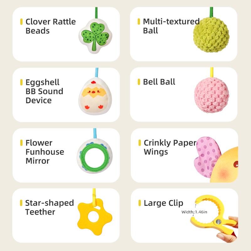 Silicone Chick Pull String Baby Teething Toy, Enhances Color Recognition, Hand-Eye Coordination, and Motor Skill, Birthday Gift