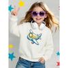 European sizes Kids Sweatshirts, Girls' Autumn Winter Cute Cartoon Airplane Print Long Sleeve Round Neck Sweatshirt, Casual Daily Wear.