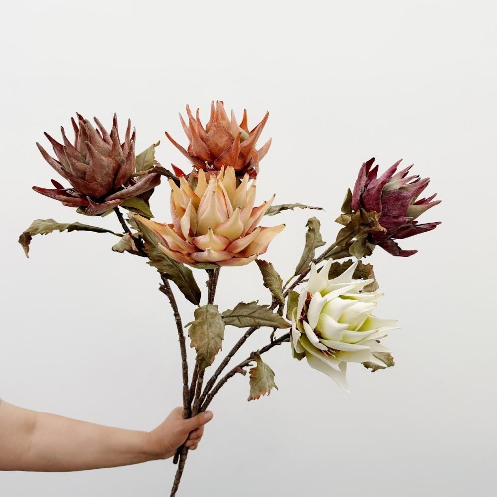 Floral Display Artificial Emperor Protea Flowers Artificial Artichoke Flower Living Room Ornaments