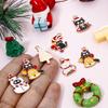 10 PCs Zinc Based Alloy Christmas Charms Gold Color Cat Animal Enamel Snowman Pendants For DIY Necklace Earrings Jewelry Making
