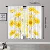 2pcs   Minimalist Curtains Embossed Sunflower Versatile Durable Polyester (without rod) Decorations Inside Ldeal for Bedroom