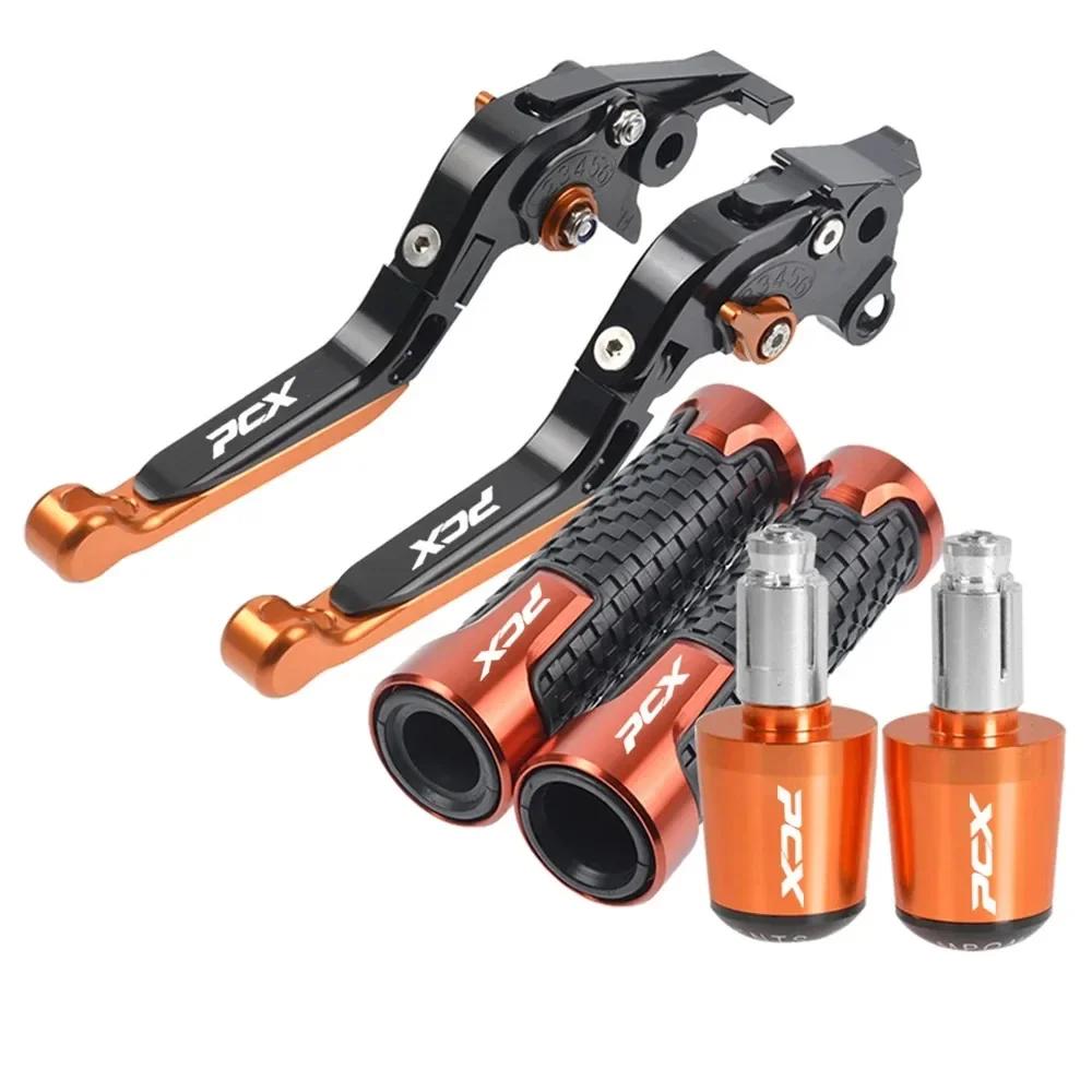 For Honda PCX 125 PCX125 PCX150 Motorcycle Adjustable Folding Brake Clutch Levers Handgrip Handlebar Grips Ends Accessories
