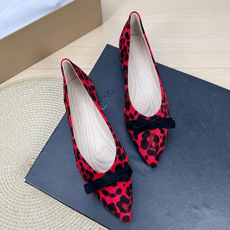 Fashion Flat Shoes for Women Spring Autumn 2025 New Shallow Mouth Butterfly Bow Plus Size Women's Shoes 42 43 44 Loafers Zapatos Mujer