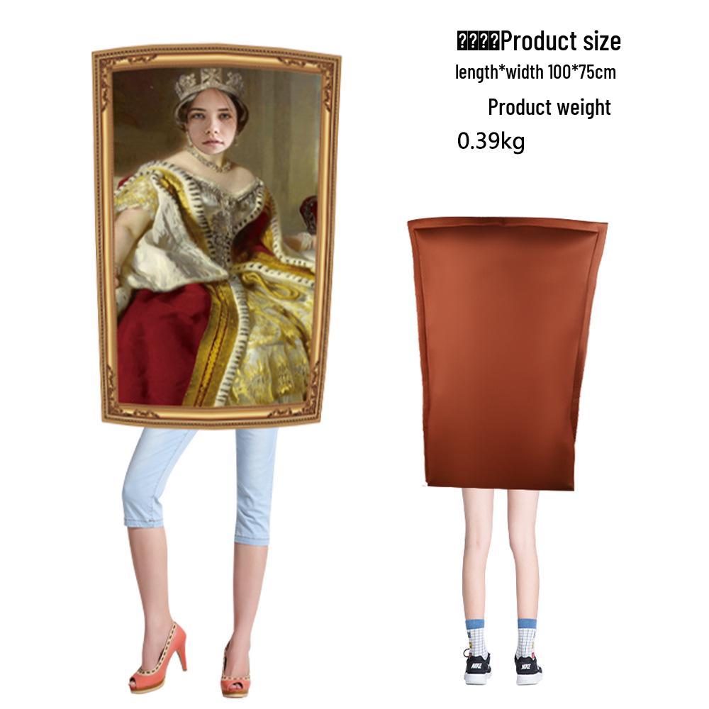 Φόρμα Αποκριάτικης Στολής Μόνα Λίζα για Σχολικές Παραστάσεις