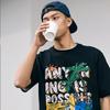 Li-Ning Cool And Breathable Round Neck Pullover Printed Letter Comfortable Short Sleeve T-Shirt Men Tops Black AHSU707-1