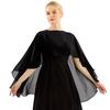 Soft Lightweight Chiffon Capes Shrug Ladies High Low Shawl Wedding Bridal Long Shawl and Wraps