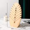 Wood Flame Shape Jewelry Display Pendant Necklace Display Board Organizer Shelf Storage Holder Showcases