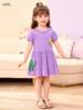 Little Maven Girls' Cartoon Short-Sleeve Summer Dress - European & American Style.